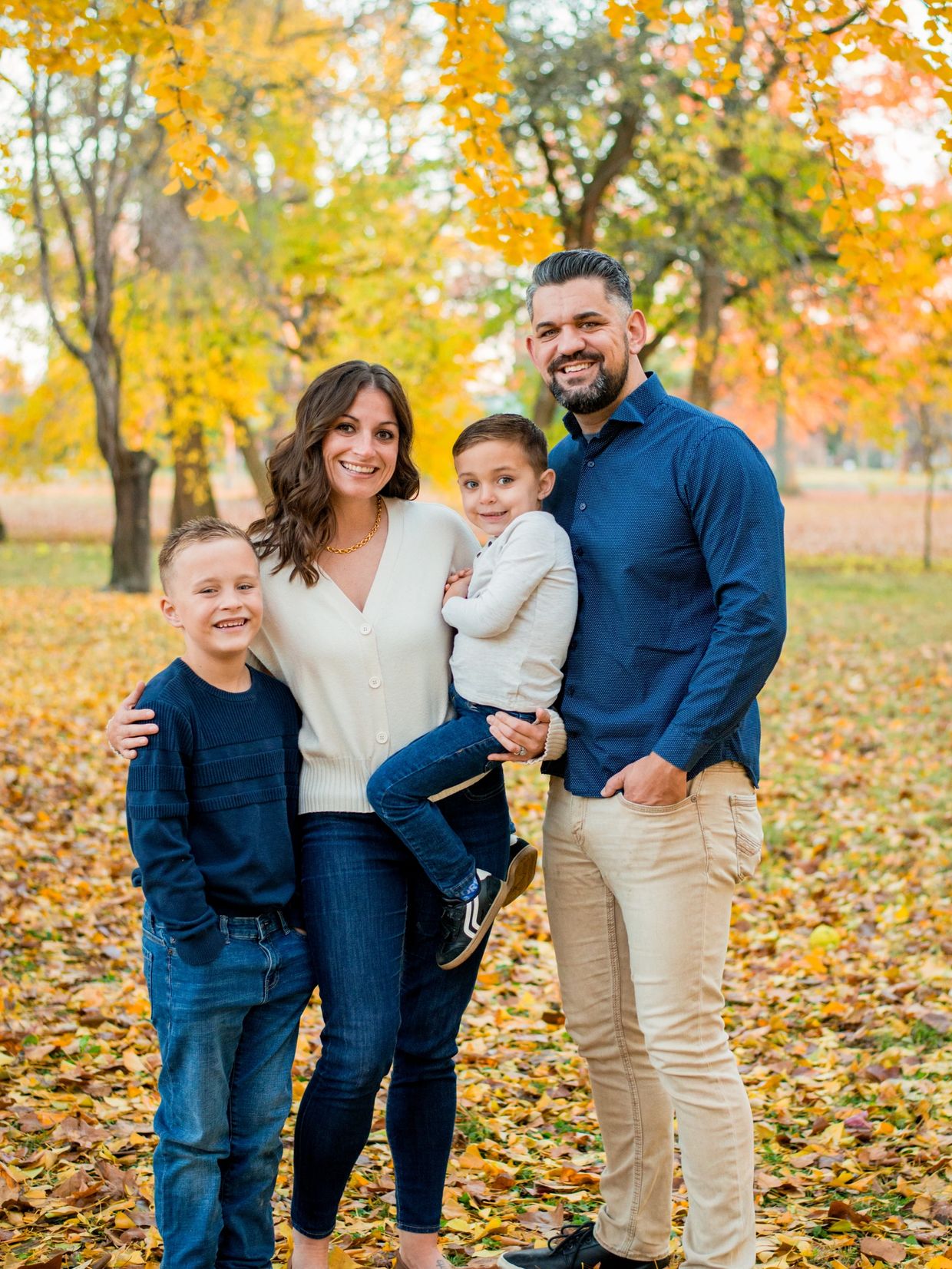 Linsey with her husband and two sons
